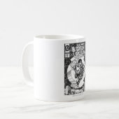 Mug Lanterne verte - Tout commence ici, Noir et blanc (Devant gauche)