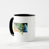 Mug Lanternes vertes volant dans l'espace (Devant gauche)