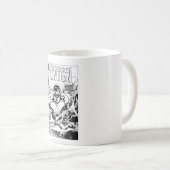 Mug Lanternes vertes volantes, noir et blanc (Devant droit)