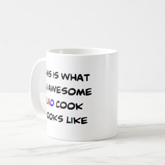 Mug lao cook, génial (Devant gauche)
