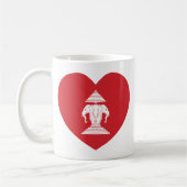 Mug Laotian Erawan 3 Tête Elephant Coeur Drapeau (Gauche)