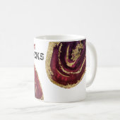 Mug *~* LAPIDAIRES DIG ROCKS Agate Slab Gold Parties s (Devant droit)