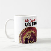Mug *~* LAPIDAIRES DIG ROCKS Agate Slab Gold Parties s (Gauche)