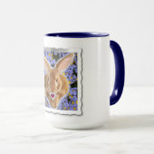 Mug Lapin adorable encadré avec coeur doux (Devant droit)
