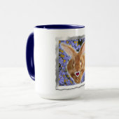 Mug Lapin adorable encadré avec coeur doux (Devant gauche)