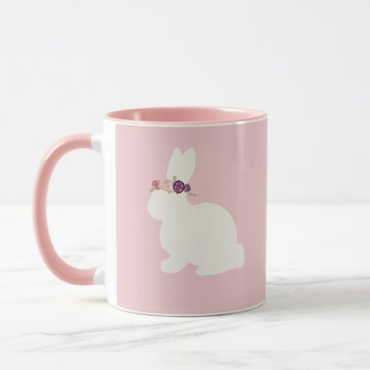 Mug Lapin avec couronne de fleurs (Gauche)