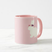 Mug Lapin avec couronne de fleurs (Devant droit)