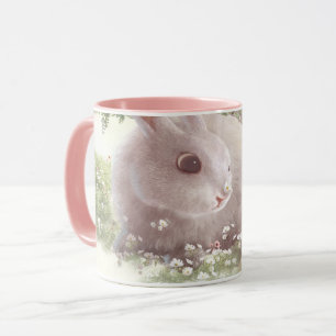Mug Lapin avec Fleurs