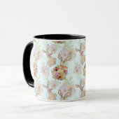 Mug Lapin avec le motif de fleurs (Devant gauche)