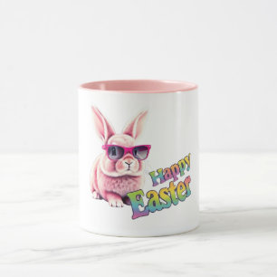 Mug Lapin avec lunettes de soleil Joyeux Mens de Pâque