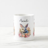 Mug Lapin avec une guirlande de roses Mignon (Centre)