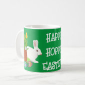 Mug Lapin Blanc Joyeux Pâques Hoppy (Devant gauche)