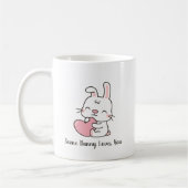 Mug Lapin Blanc Mignon, Certains Lapins T'Aiment Pun (Gauche)