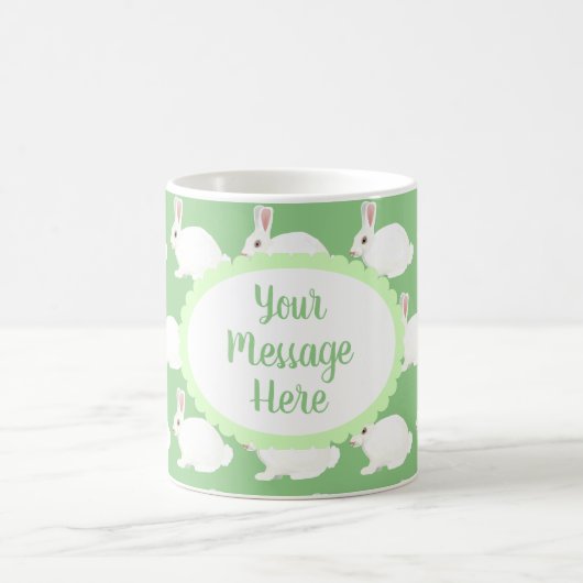 Mug lapin blanc personnalisé (Centre)