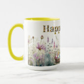 Mug Lapin Classique Joyeuses Pâques et Poussins (Gauche)