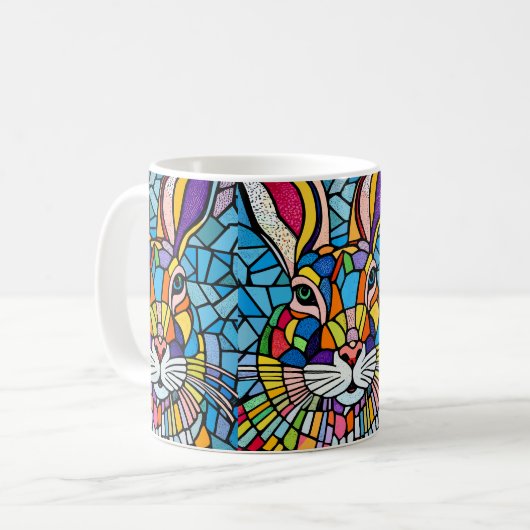 Mug Lapin coloré (Devant gauche)