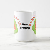 Mug Lapin côté sur Retro Graphisme d'œuf de Pâques (Centre)