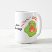 Mug Lapin côté sur Retro Graphisme d'œuf de Pâques (Devant droit)