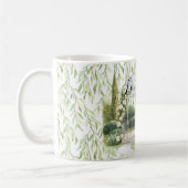 Mug Lapin dans une poitrine Feuilles vertes Floral (Gauche)