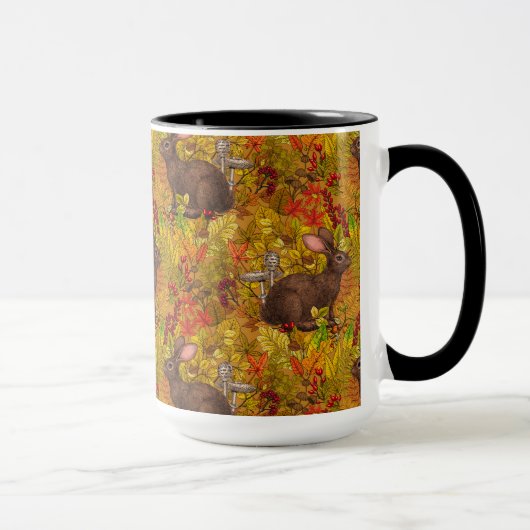 Mug Lapin d'automne sur ocre (Droite)