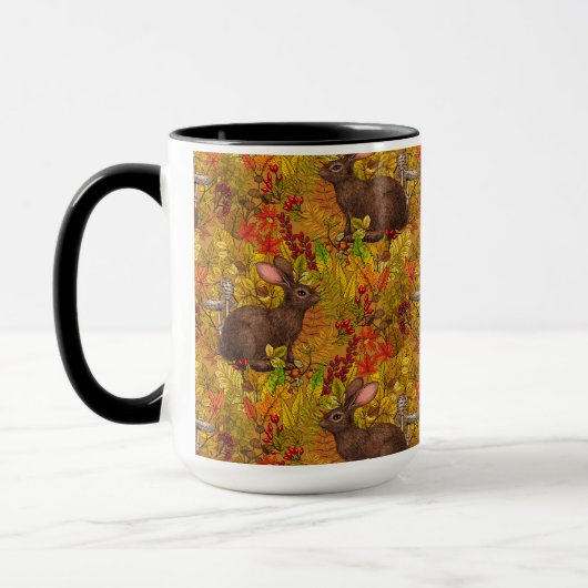 Mug Lapin d'automne sur ocre (Gauche)