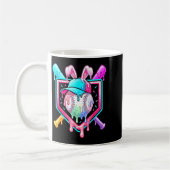Mug Lapin de baseball de Pâques drôle qui dégouline (Gauche)