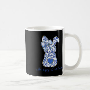 Mug Lapin de chinoiserie vintage bleu et blanc Pa