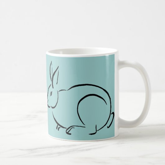 Mug Lapin de course de brosse (Droite)