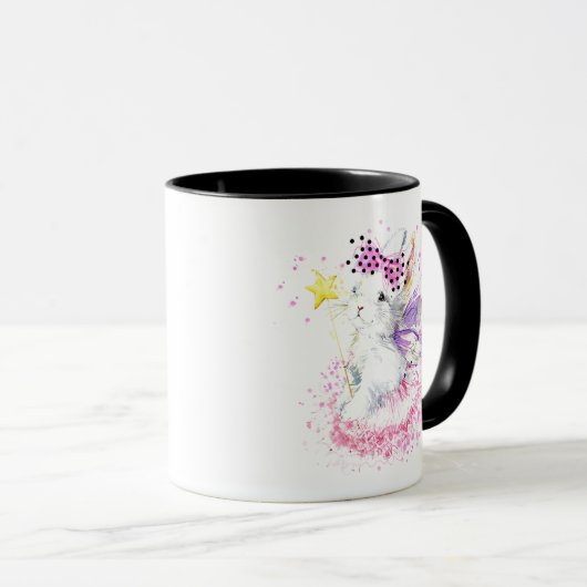 Mug Lapin de fée d'aquarelle (Devant droit)