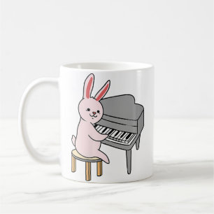 Mug Lapin de femmes jouant du piano