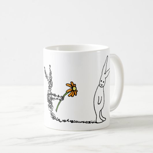Mug Lapin de fleur (Devant droit)