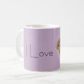 Mug Lapin de lapin de lapins d'amour du pourpre I (Devant gauche)