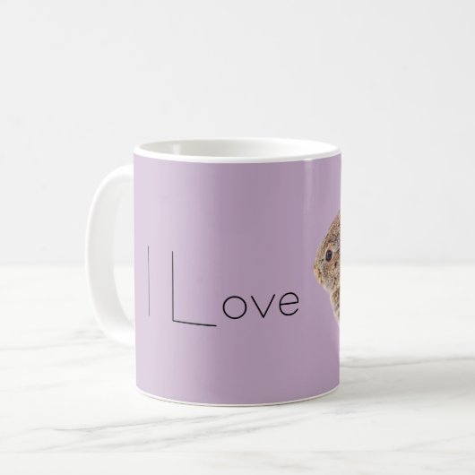 Mug Lapin de lapin de lapins d'amour du pourpre I (Devant gauche)