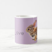 Mug Lapin de lapin de lapins d'amour du pourpre I (Centre)