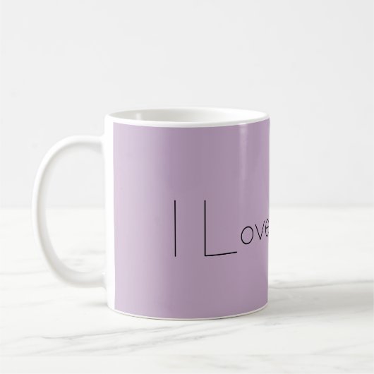 Mug Lapin de lapin de lapins d'amour du pourpre I (Gauche)