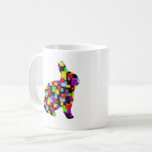 Mug lapin de lapin de mosaïque (Devant gauche)