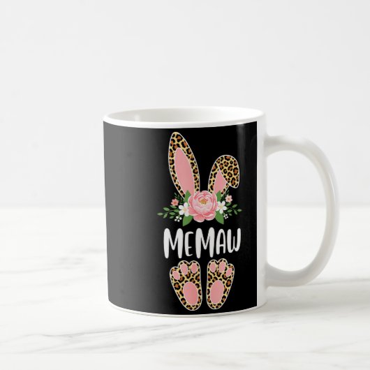 Mug Lapin de memaw floral léopard joyeuses pâques prin (Droite)
