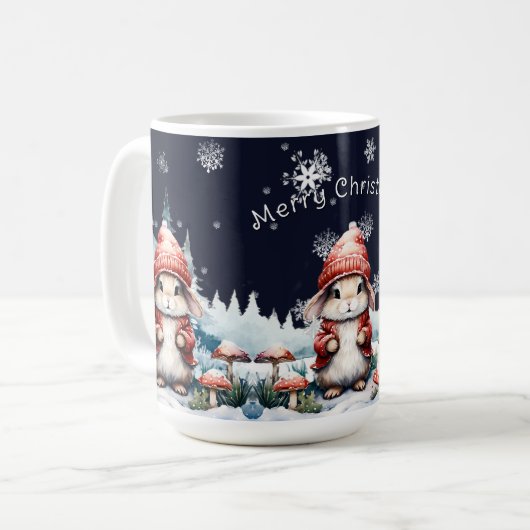 Mug Lapin de Noël fantastique (Devant gauche)