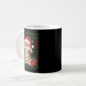 Mug Lapin de Noël Lumineux Chapeau de Père Noël Laid L (Devant gauche)