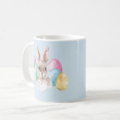 Mug Lapin de Pâques à l'aquarelle avec des œufs (Devant gauche)