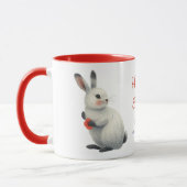 Mug Lapin de Pâques à l'aquarelle fantaisiste (Gauche)