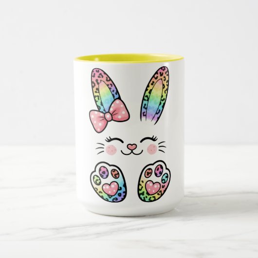 Mug Lapin de Pâques Arc-en-ciel (Centre)