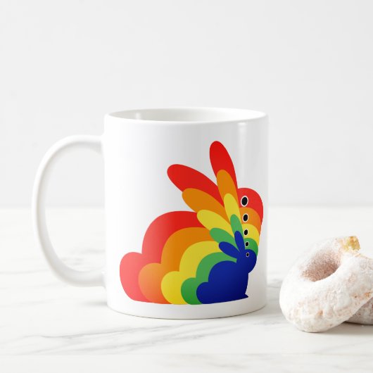 Mug Lapin de Pâques Arc-en-ciel - Pâques (Avec donut)