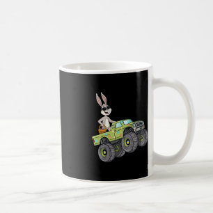 Mug Lapin de Pâques conduisant un camion monstre drôle
