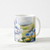 Mug Lapin de Pâques dans un jardin, Pâques (Devant droit)