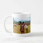 Mug Lapin de Pâques et cheval Brown (Gauche)