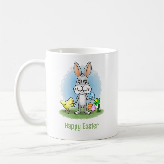 Mug Lapin de Pâques et le poulet mignon (Gauche)