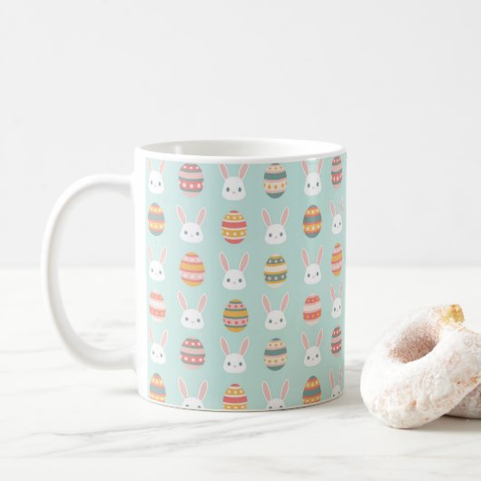 Mug Lapin de Pâques et œuf pastel mignons (Avec donut)