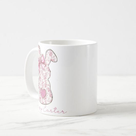 Mug Lapin de Pâques Floral (Devant gauche)