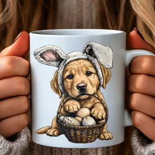 Mug Lapin de Pâques Golden Retriever Chiot